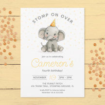 Stomp on over, Cute Elephant barns födelsedag