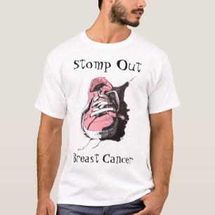 Stomp out Breast Cancer Rosa Sneaker T Shirt