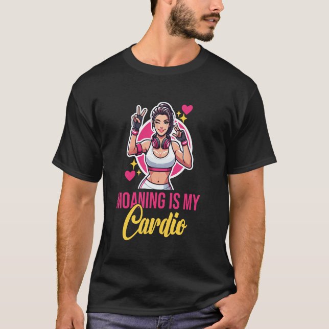 Stönande Är Min Konditions Citat T Shirt (Framsida)