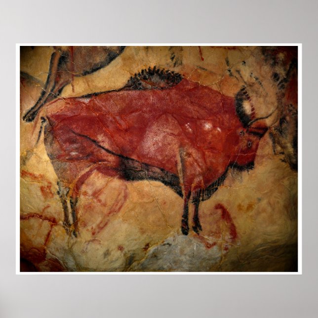 Stone Age Altamira Bison Buffalo Art Poster (Framsidan)