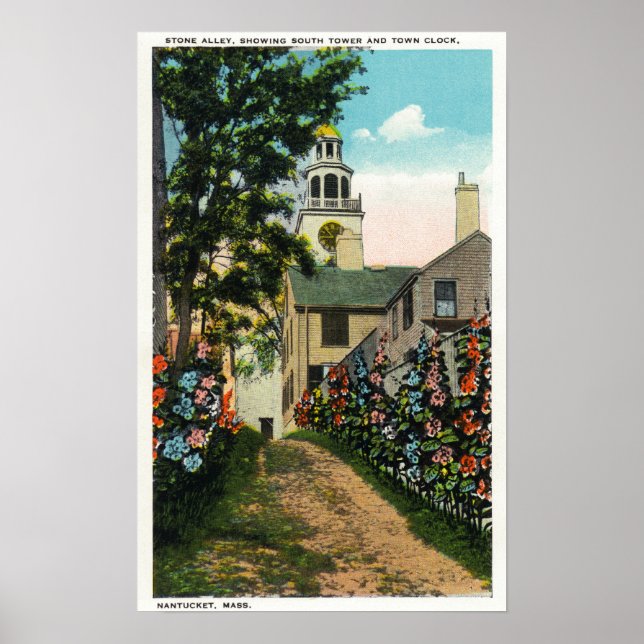 Stone Alley View of South Torn and Town Clock Poster (Framsidan)