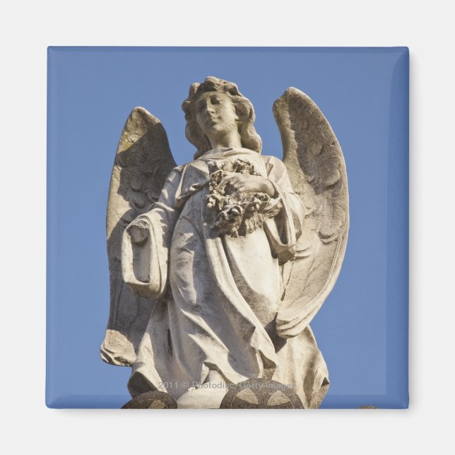 Stone Angel Tittar ner statyn i Buenos Aires Magnet (Framsidan)