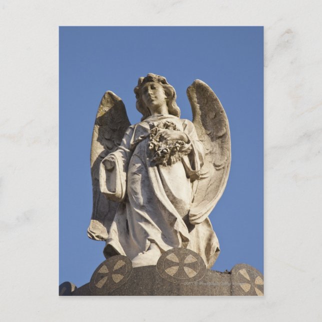 Stone Angel Tittar ner statyn i Buenos Aires Vykort (Framsida)