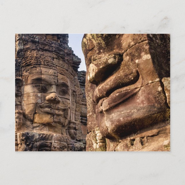 Stone ansikte vid Bayon Vykort (Framsida)