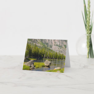 Stone at at Madison River Greeting Card Kort