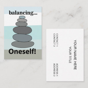 Stone Balancing Yoga Reiki Massage Therapist Visitkort