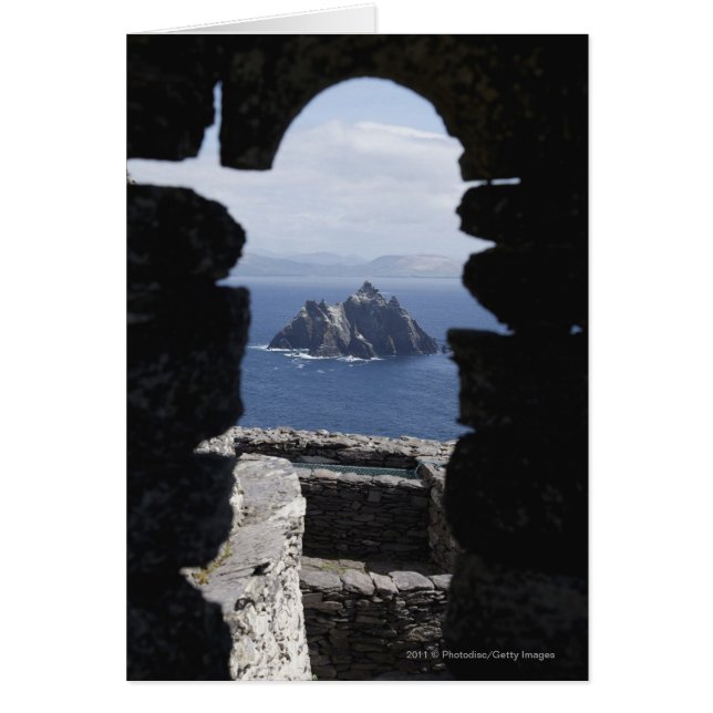 Stone Beehive Munk Huts Clokabéon Skellig Michael Hälsningskort (Framsidan)