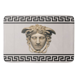 Stone Beige Medusa Grekiska Nyckel Badrumsmatta