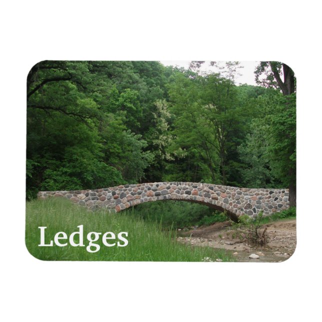 Stone Bridge, Ledges State Park, Iowa Magnet (Horisontell)