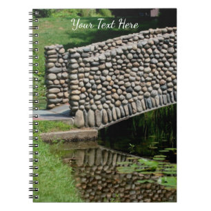 Stone Bridge Lilypads Nature Anteckningsbok