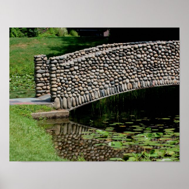 Stone Bridge Lilypads Nature Poster (Framsidan)