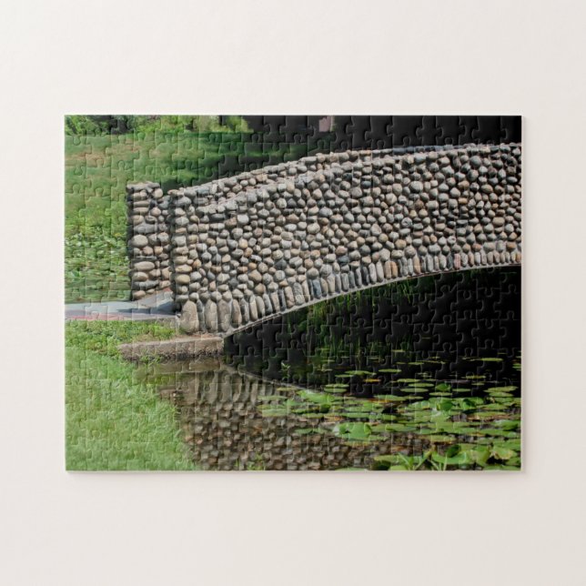 Stone Bridge Lilypads Nature  Pussel (Horisontell)