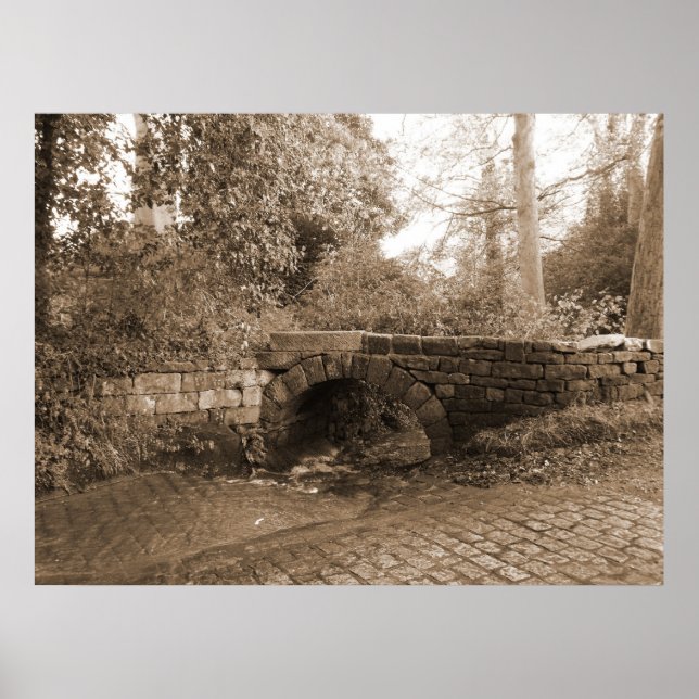 Stone Bridge med Stream Poster (Framsidan)