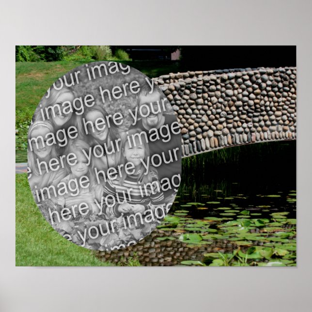 Stone Bridge Nature Ram Skapar ditt eget foto Poster (Framsidan)