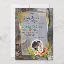 Stone Cabin i Rustic Family Inbjudningar