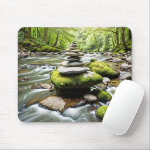 Stone Cairn i en flod Musmatta