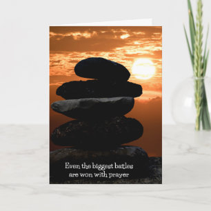 Stone Cairn vid Sunset Kort