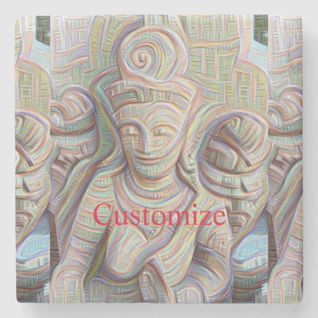 Stone carved dakinis Thunder_Cove Stenunderlägg (Framsidan)