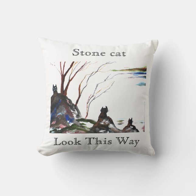 Stone Cat Pillow Kudde (Framsida)