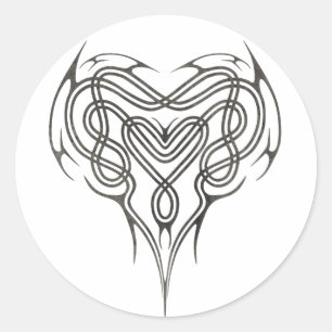Stone Celtic Heart Knot Runt Klistermärke