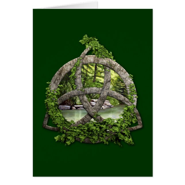 Stone Celtic Trinity Knot Hälsningskort (Framsidan)