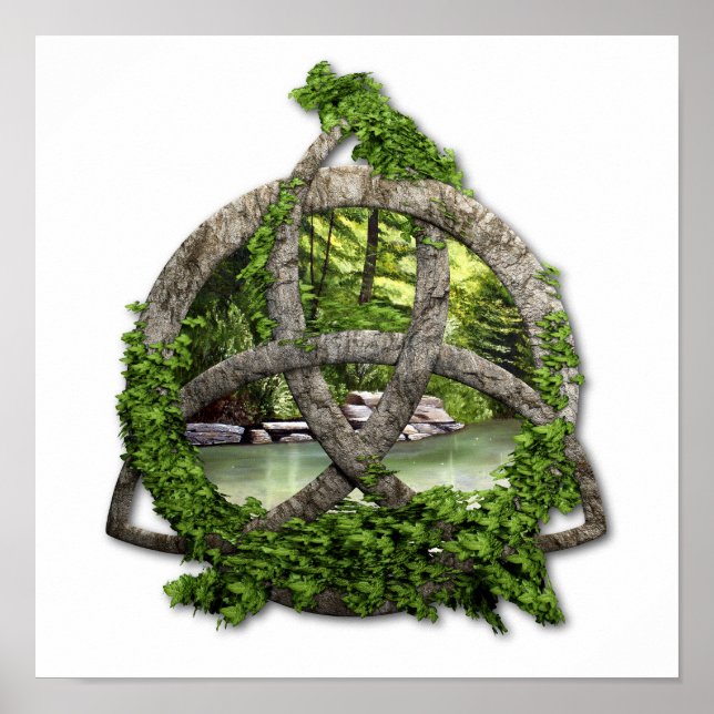 Stone Celtic Trinity Knot Poster (Framsidan)