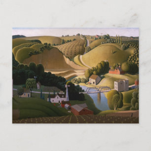 Stone City, 1930 av Grant Wood Vykort