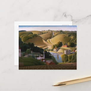 Stone City av Grant Wood Helg Vykort