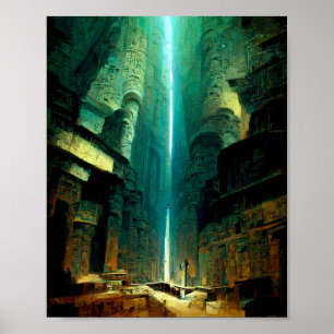 Stone City Science fiction Art Poster