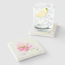 Stone Coaster : Iris Flower .