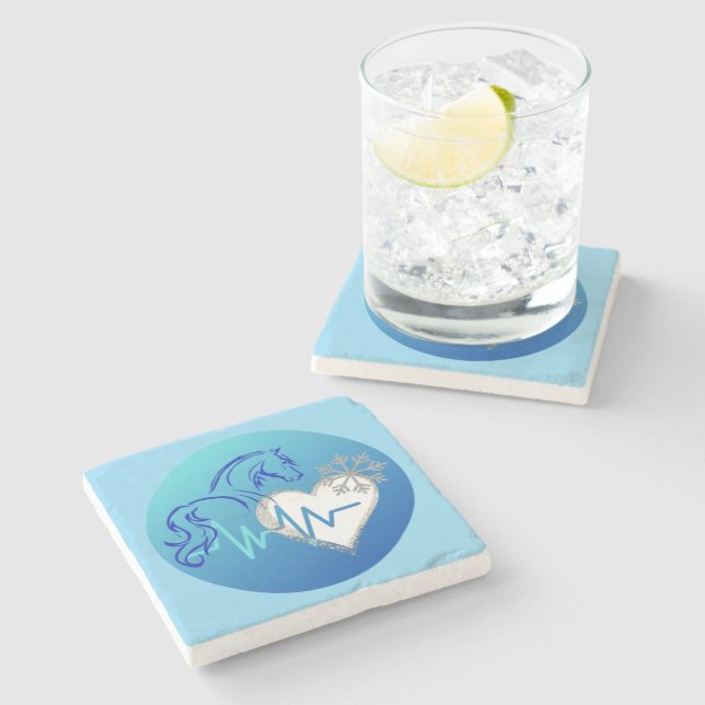 Stone Coaster - Vinterlogotyp  Stenunderlägg (Sidan)