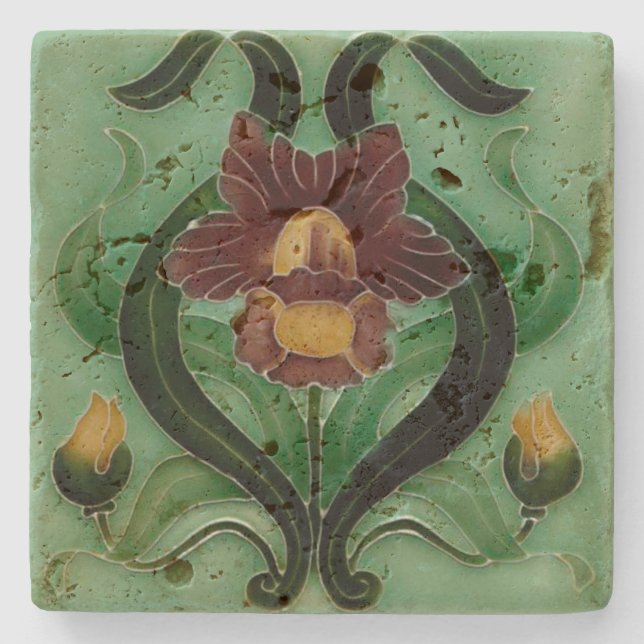 Stone Coasters Marble Art Nouveau Stenunderlägg (Framsidan)