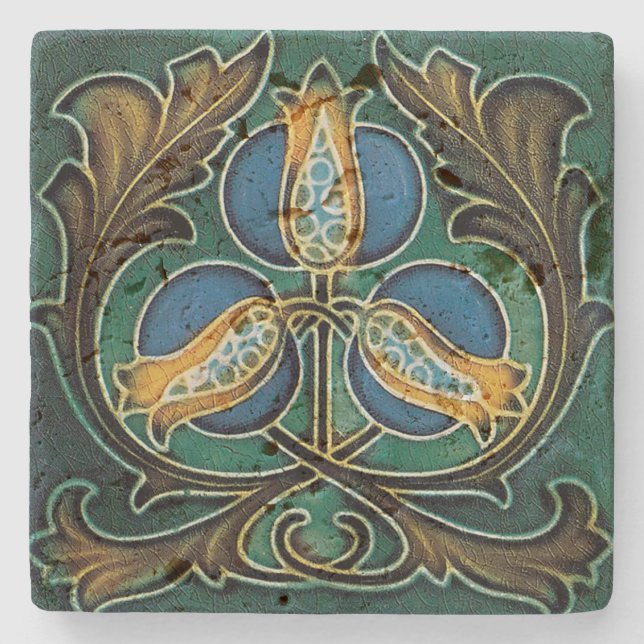 Stone Coasters Marble Art Nouveau Stenunderlägg (Framsidan)