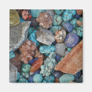 Stone Colorful sten pebble Natural struktur Magnet