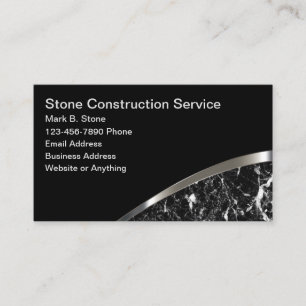 Stone Construction Affärskort Nya Visitkort