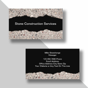 Stone Construction Services-Affärskort Visitkort