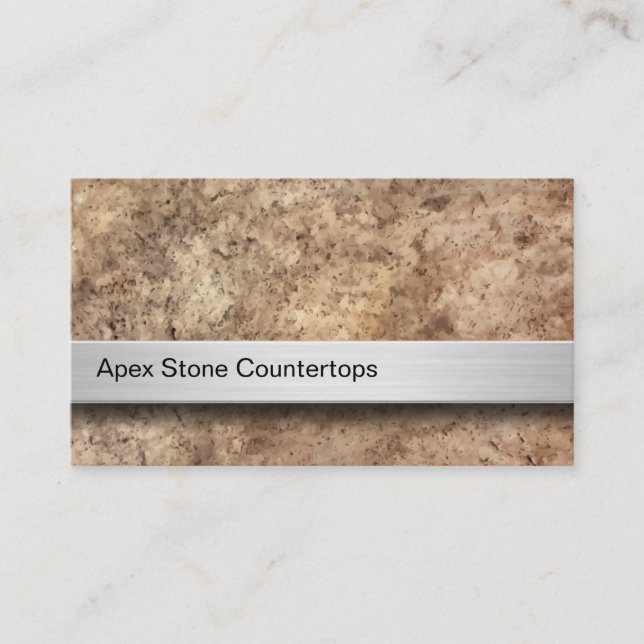 Stone Countertop-Affärskort Visitkort (Framsida)