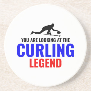 Stone Curling Winter Ice Sport Curler Funny Underlägg