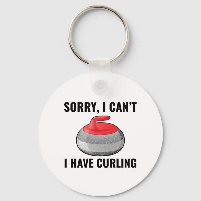 Stone Curling Winter Ice Sport Curler Nyckelring (Framsida)