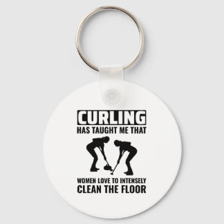 Stone Curling Winter Ice Sport Curler Nyckelring