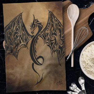 Stone Dragon Tribal Kökshandduk