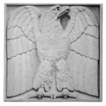 Stone Eagle Kakelplatta<br><div class="desc">This stone carving of an American Eagle was photographed by Dan Wend. It resides on a historic building in the Pioneer Square district of Seattle,  Washington.</div>