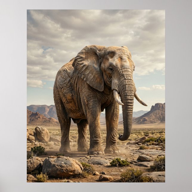 Stone Elephant Ancient Plains Poster (Framsidan)
