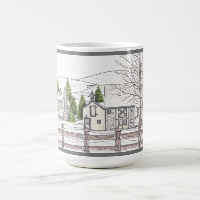 Stone Farm Winter Grått 15oz Coffee Mugg (Center)