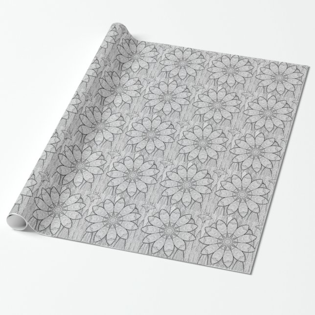 Stone Flowers Presentpapper (Utrullad)