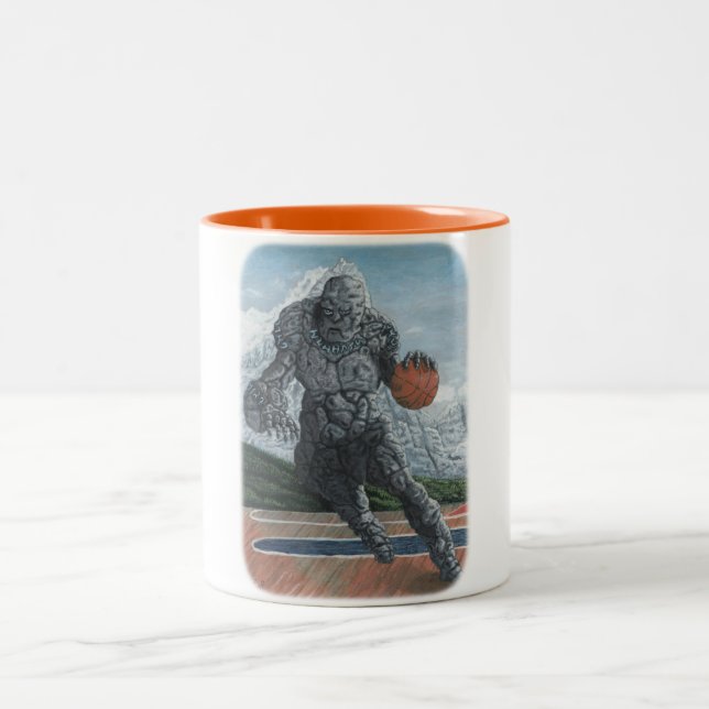Stone Golem Basketball Player Fantasy Coffee Mugg (Center)
