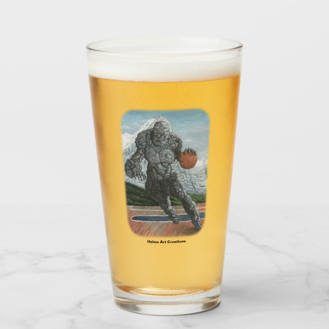 Stone Golem Basketball Player Fantasy Glass Kopp (Framsida fylld)