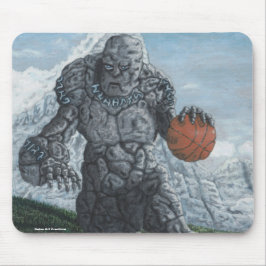 Stone Golem Spelar Basketball Mousepad Musmatta