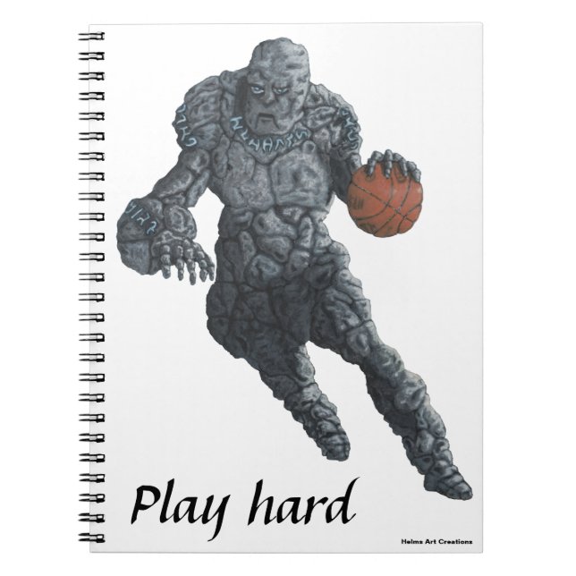 Stone Golem spelar Basketball Spiral bärbar dator Anteckningsbok (Framsidan)