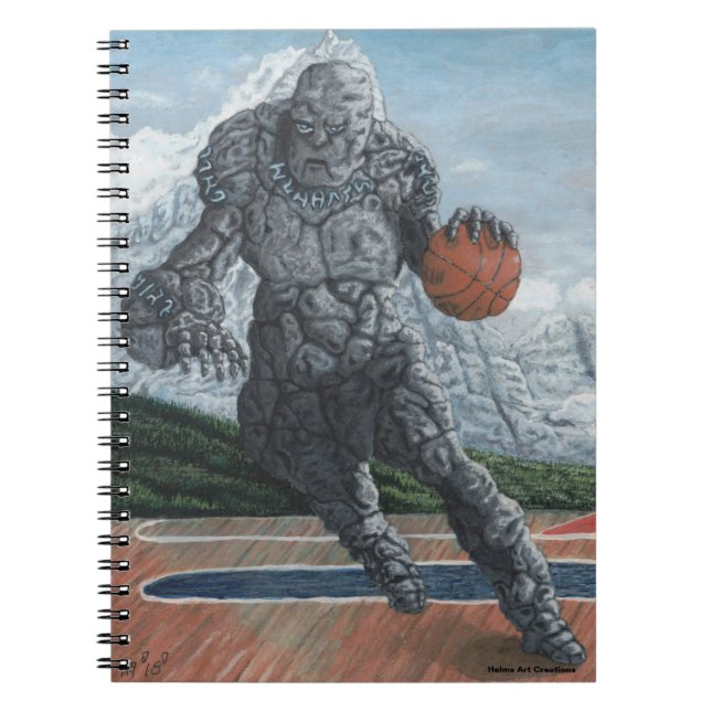 Stone Golem spelar basketboll grafik bärbar dator Anteckningsbok (Framsidan)